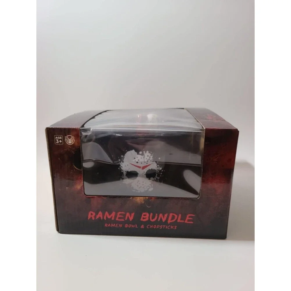 FRIDAY THE 13TH JASON RAMEN BUNDLE BOWL & CHOPSTICKS HALLOWEEN CULTUREFLY NEW